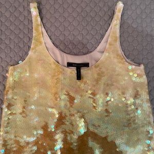 BCBG MaxAzria Yellow Sequin Top
